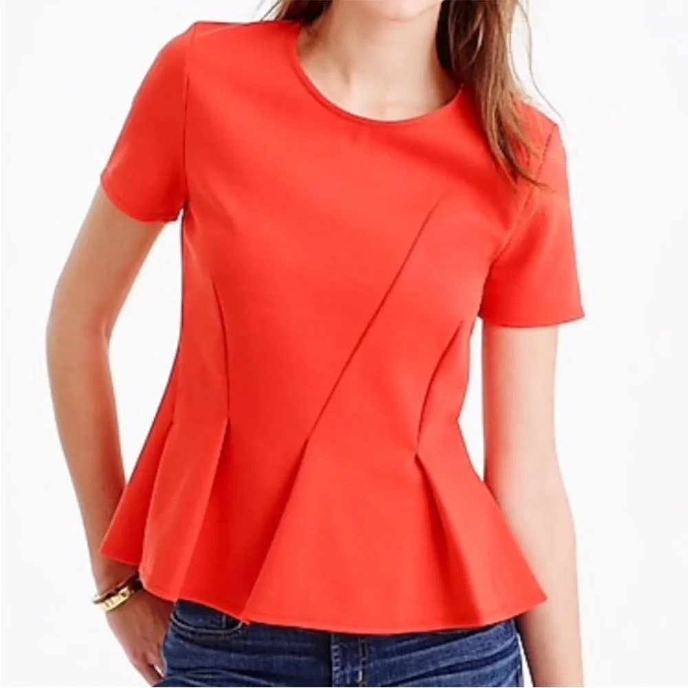 J. Crew Asymmetrical Pleated Top in Heathered Charcoal - Picture 6 of 7